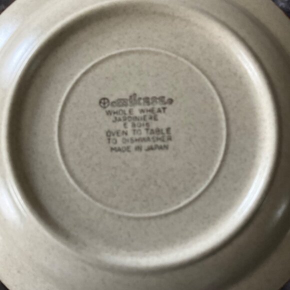 Vintage Mikasa Whole Wheat Jardiniere E8016 Stoneware Salad Plates Set Of 2 Flor - Picture 5 of 7